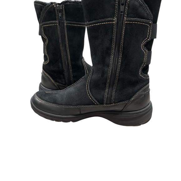CLARKS BOOTS SIZE 7M Black Suede Winter Boots | Leather - Picture 4 of 11